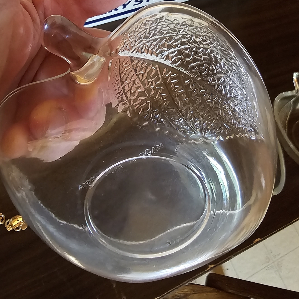 Vintage glass apple bowl set of 3